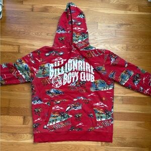 Billionaire Boys Club Red and White Hoodie